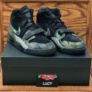 Air Jordan Legacy 312 Black Camo Green Black Shoes
